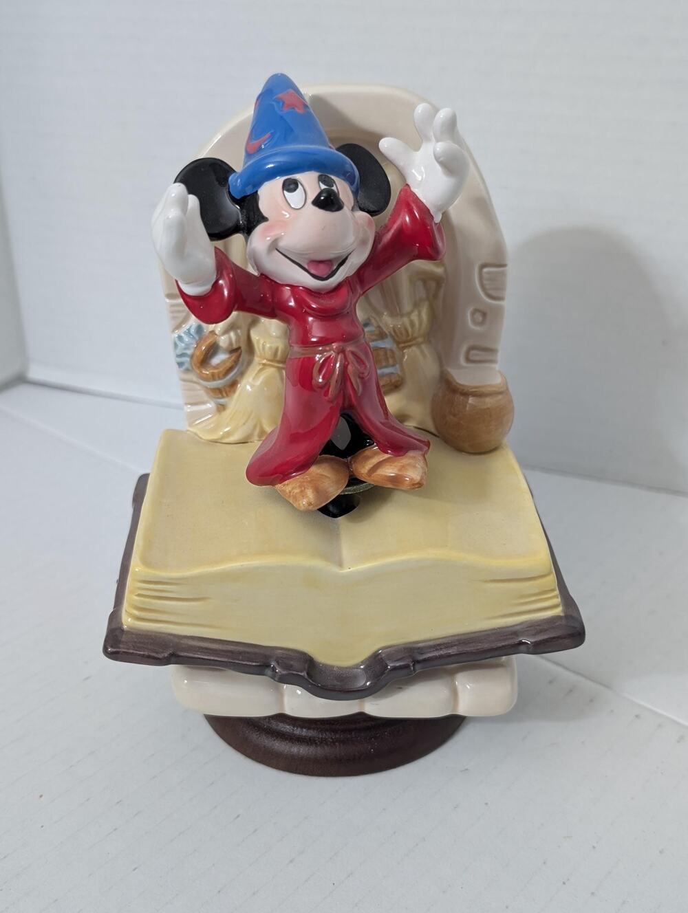 Vintage Schmid Mickey Mouse Fantasia Rotating Music Box